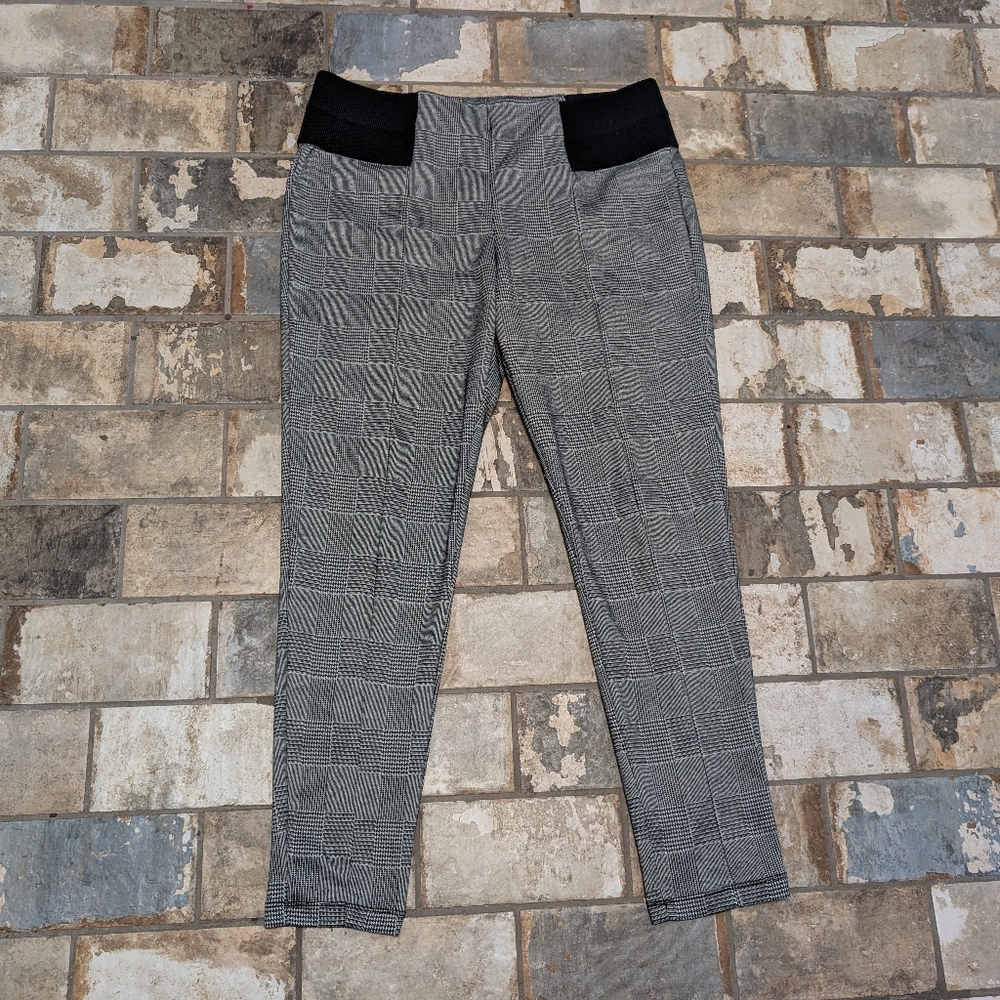 Worthington Women's Large Black White Polyester Pants